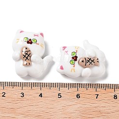 Cartoon White Cat Resin Decoden Cabochons&nbsp;CRES-R203-01H