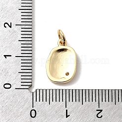 Brass Micro Pave Cubic Zirconia Charms&nbsp;KK-H089-09G
