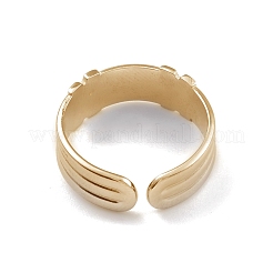 Ion Plating(IP) 304 Stainless Steel Cuff Rings&nbsp;RJEW-G285-81G