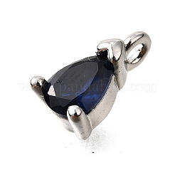 Brass Micro Pave Cubic Zirconia Pendants&nbsp;KK-D356-08G-P