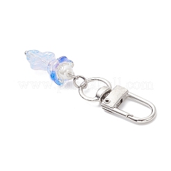 9Pcs Glass Beads Cross Flower Pendant Decorations&nbsp;HJEW-JM04127