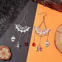 Alloy Glass Pendants Earrings&nbsp;EJEW-TA00425