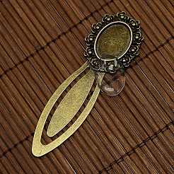 18x13mm Clear Domed Glass Cabochon Cover for DIY Alloy Portrait Bookmark Making&nbsp;DIY-X0124-AB-NR