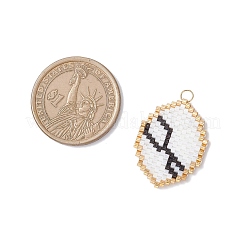 Glass Seed Beaded Twelve Constellations Pendants&nbsp;PALLOY-MZ00891-09
