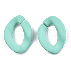 Opaque Spray Painted Acrylic Linking Rings&nbsp;X-OACR-S036-001A-I16