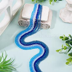 6 Strands 6 Colors Glass Beads Strands&nbsp;EGLA-TADJ0001-03