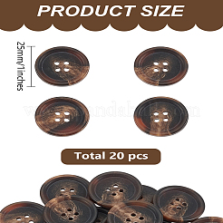 20Pcs Resin Buttons&nbsp;BUTT-LP0001-06