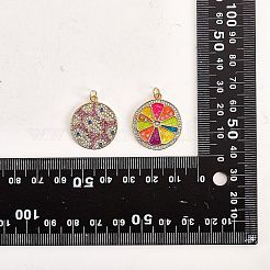 5Pcs Eco-Friendly Brass Micro Pave Cubic Zirconia with Enamel Pendants&nbsp;KK-SZ0005-71