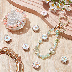 8Pcs Handmade Resin Indonesia Round Beads&nbsp;IPDL-SP0001-04