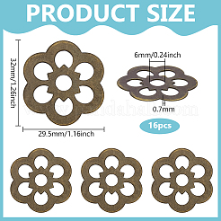 16Pcs Brass Flat Washers&nbsp;FIND-PH0026-78P