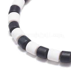3Pcs 3 Style Handmade Polymer Clay Beaded Stretch Bracelets Set&nbsp;BJEW-JB08853