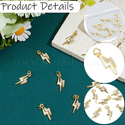 10Pcs Brass Micro Pave Cubic Zirconia Pendants&nbsp;KK-BBC0028-54