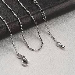 Brass Faceted Ball Chains Necklaces for Women&nbsp;NJEW-D302-21P