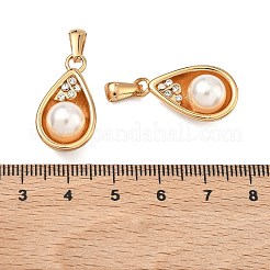 304 Stainless Steel & ABS Plastic Imitation Pearl Pendants&nbsp;STAS-C172-21G