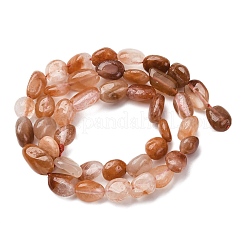 Natural Red Rabbit Fur Rutilated Quartz Beads Strands&nbsp;G-K395-A03-02