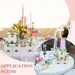 Square Paper Wedding Candy Storage Boxes with Ribbon&nbsp;AJEW-WH0609-744A