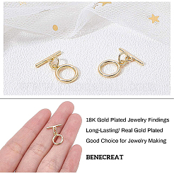 Brass Toggle Clasps&nbsp;KK-BC0005-90G-NF