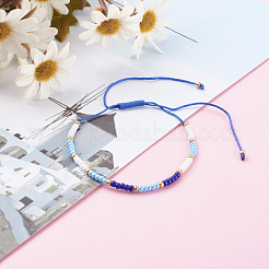 Adjustable Nylon Thread Braided Bead Bracelets&nbsp;BJEW-JB06160-05