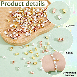 270Pcs 3 Colors Electroplated Synthetic Non-magnetic Hematite Beads&nbsp;G-BBC0001-64