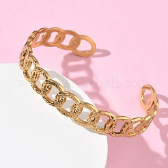 304 Stainless Steel Cuff Bangles&nbsp;BJEW-A160-02G