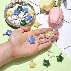 20Pcs 4 Colors Glass Pendants&nbsp;GLAA-YW0003-49
