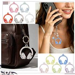 10Pcs 10 Colors UV Plating Transparent Acrylic Pendants&nbsp;TACR-FS0001-72