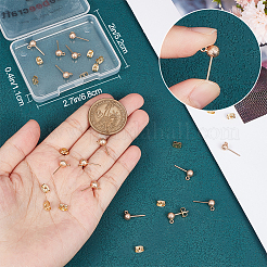 20Pcs Brass Ball Stud Earring Findings&nbsp;KK-BBC0007-13