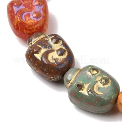 Painted Glass Beads Strands&nbsp;GL-CBA8EF0-01