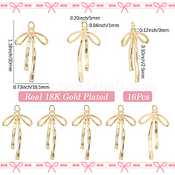 16Pcs Rack Plating Brass Pendants&nbsp;KK-SC0006-26