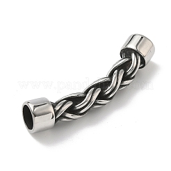 304 Stainless Steel Braided Cord Connector Charms&nbsp;STAS-H238-05A-AS