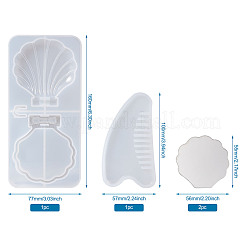 DIY Comb & Mirror Silicone Molds Sets&nbsp;DIY-TA0008-44