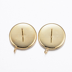 304 Stainless Steel Stud Earring Settings&nbsp;X-STAS-P166-14-12mm