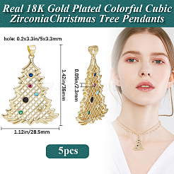 5Pcs Brass Micro Pave Cubic Zirconia Pendants&nbsp;ZIRC-BBC0002-88B