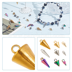 54Pcs 9 Style 304 & 201 Stainless Steel Charms&nbsp;STAS-AR0002-05