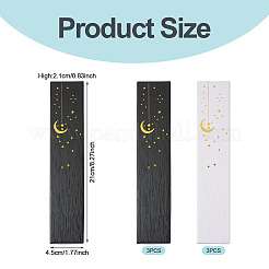 6Pcs 2 Colors Gold Stamping Moon Printed Cardboard Paper Jewelry Necklace Packaging Boxes&nbsp;CON-TA0001-46