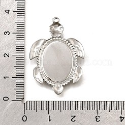 304 Stainless Steel Pendant Cabochon Settings&nbsp;STAS-C122-16B-P