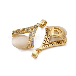 Brass Resin Pendants&nbsp;KK-V009-06G