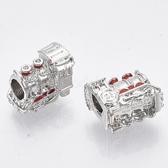 Alloy Enamel European Beads&nbsp;ENAM-N052-11