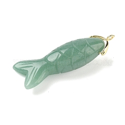 Natural Green Aventurine Carved Pendants&nbsp;G-P599-08G-06