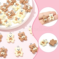 20Pcs 2 Colors Cartoon Resin Pendants&nbsp;RESI-YW0006-30