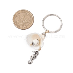 5Pcs 5 Styles Spiral Shell Keychain&nbsp;KEYC-JKC00870-01