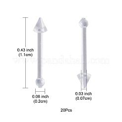Acrylic Nose Bone Ring&nbsp;AJEW-YW0001-06C