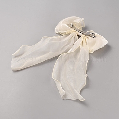 Big Bowknot Organza Hair Barrettes&nbsp;AJEW-WH20002-15A