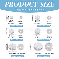 6 Strands 6 Styles Glass Beads Strands&nbsp;EGLA-TA0013-21A