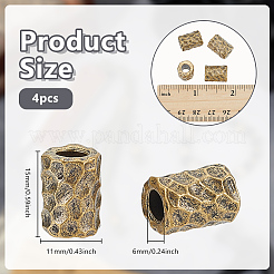 4Pcs Brass European Beads&nbsp;KK-OC0001-73AB