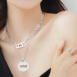 12Pcs 4 Styles 304 Stainless Steel Pendants&nbsp;STAS-WR0001-16