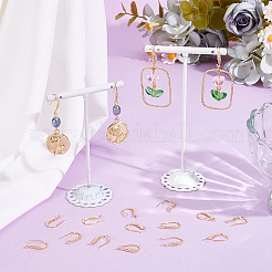 30Pcs Brass Micro Pave Clear Cubic Zirconia Earring Hooks&nbsp;KK-CN0003-36