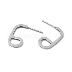Tarnish Resistant 201 Stainless Steel Number 6 Stud Earrings with 304 Stainless Steel Pins for Women&nbsp;STAS-P319-39P