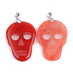 Halloween Themed Natural Agate Big Pendants&nbsp;G-S359-181