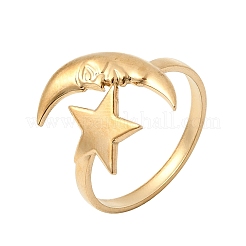 304 Stainless Steel Cuff Open Rings&nbsp;RJEW-H265-03G